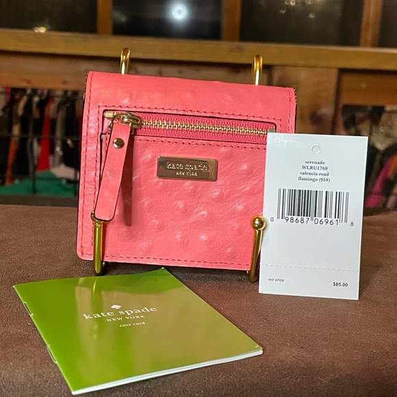 NWT Kate Spade Flamingo Pink Valencia Road Small Bow Wallet - Picture 2 of 11